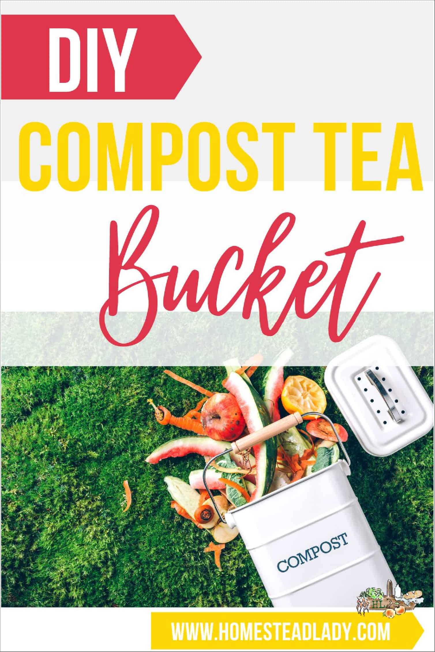 compost bin with fruits and vegetables spilling out