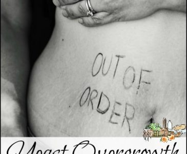 decorative, human stomach with "out of order" written across