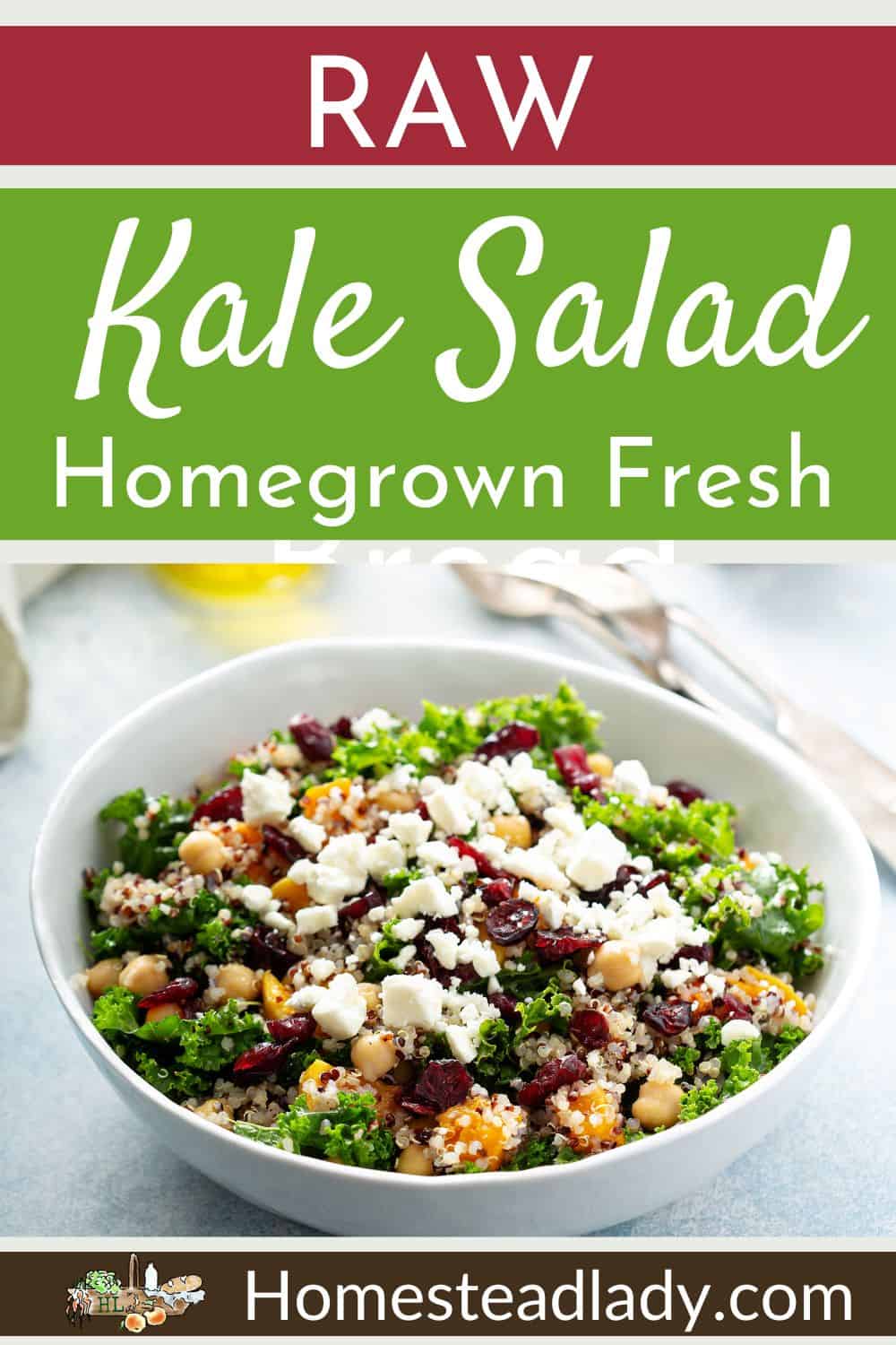 raw kale salad with feta cheese in a bowl