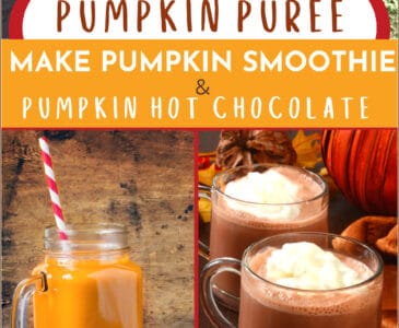 pumpkin smoothie and pumpkin hot chocolate