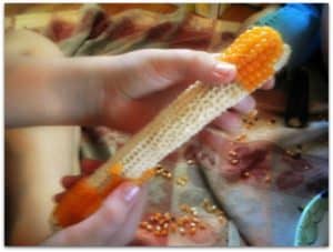 Homemade Popcorn from a Dried Ear of Corn