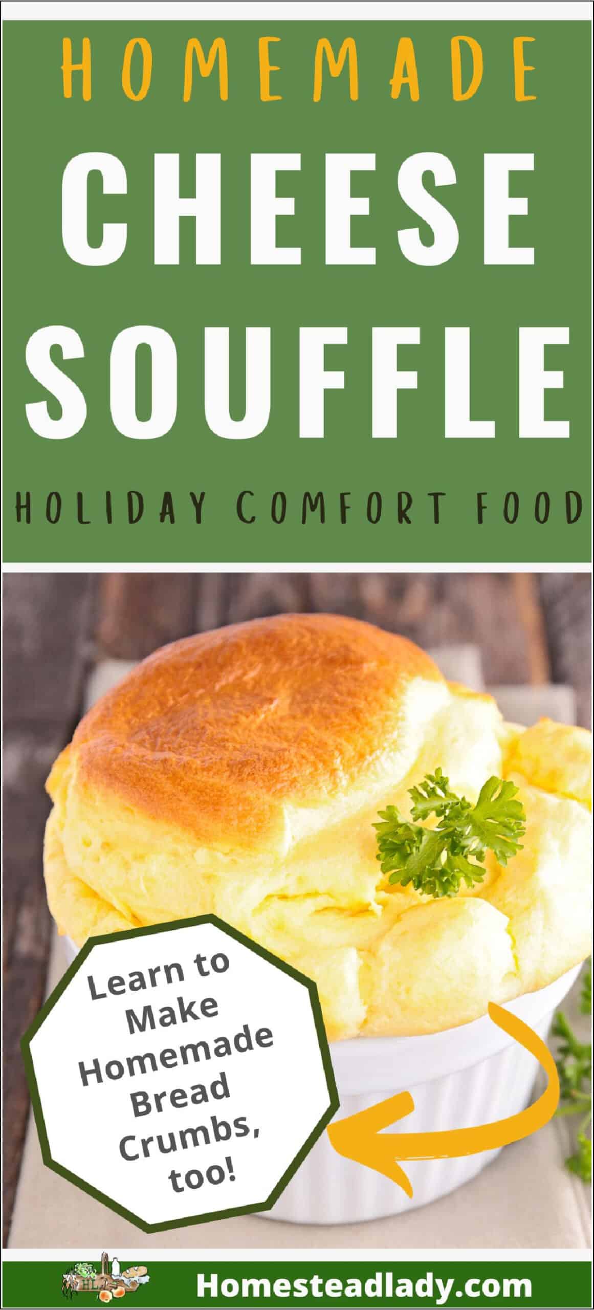 a cheese soufflé sitting in a ramekin on a table