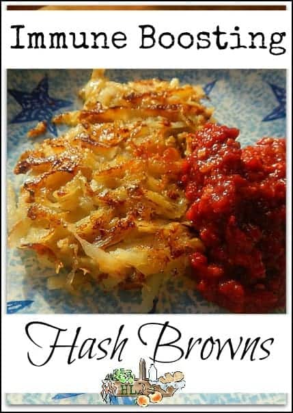 Immune Boosting Hash browns with garlic and turmeric l Food as medicine l Homestead Lady (.com)