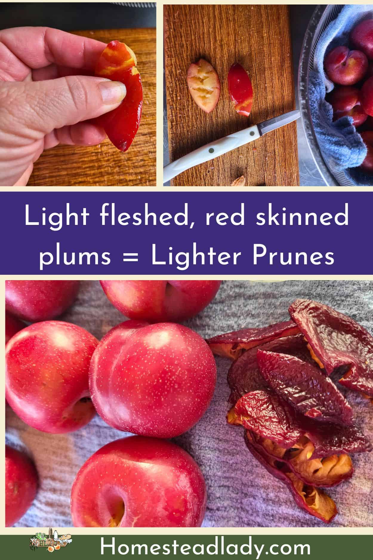 red pums and prunes on a board