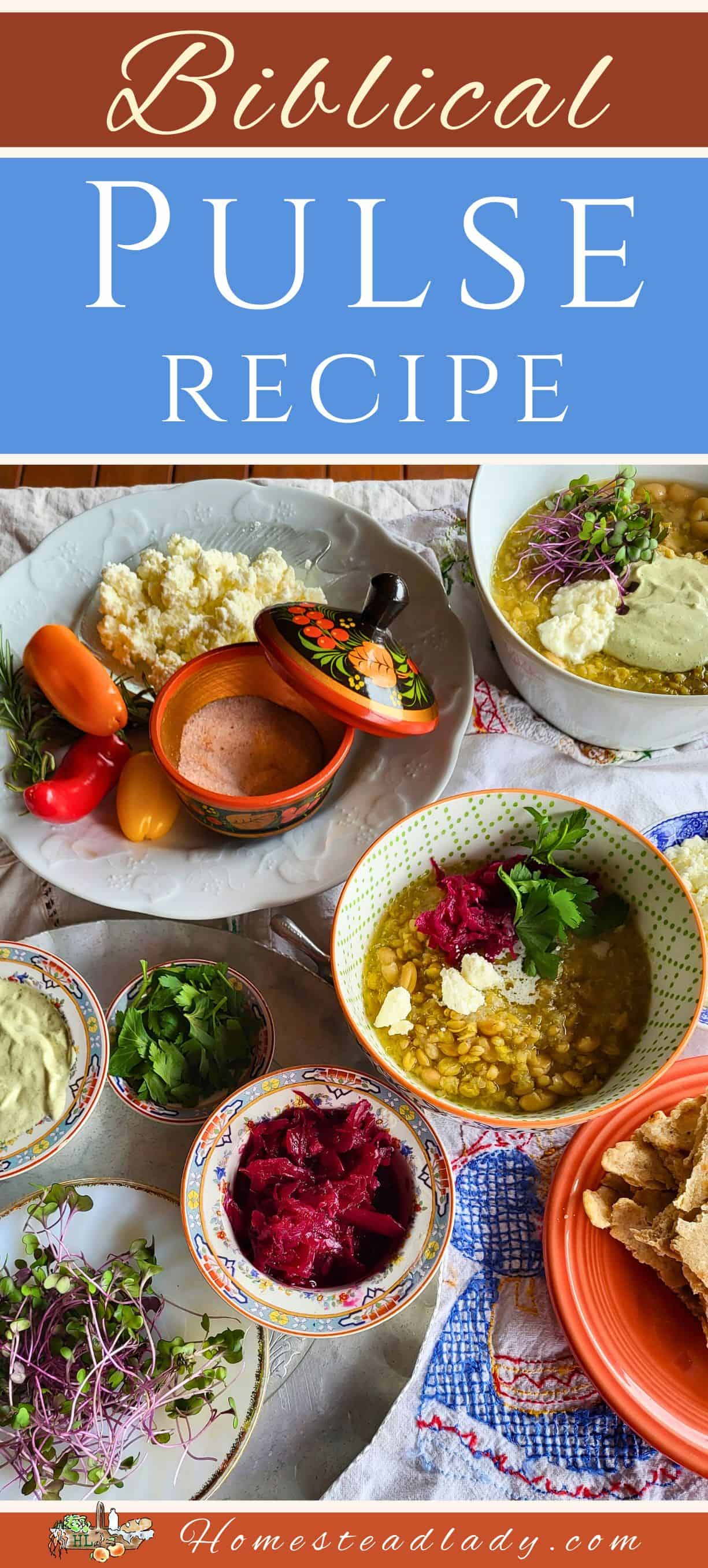 Biblical pulse in bowls with various toppings