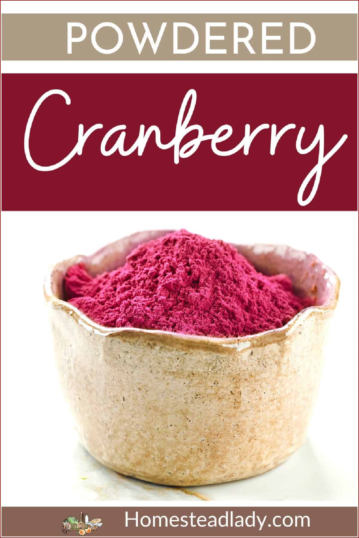 cranberry powder in a small dish