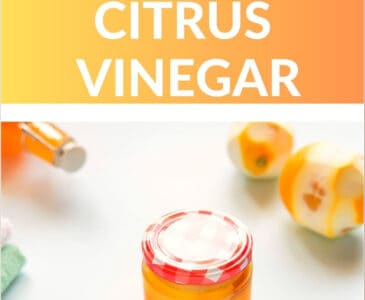 citrus peels in a jar of vinegar
