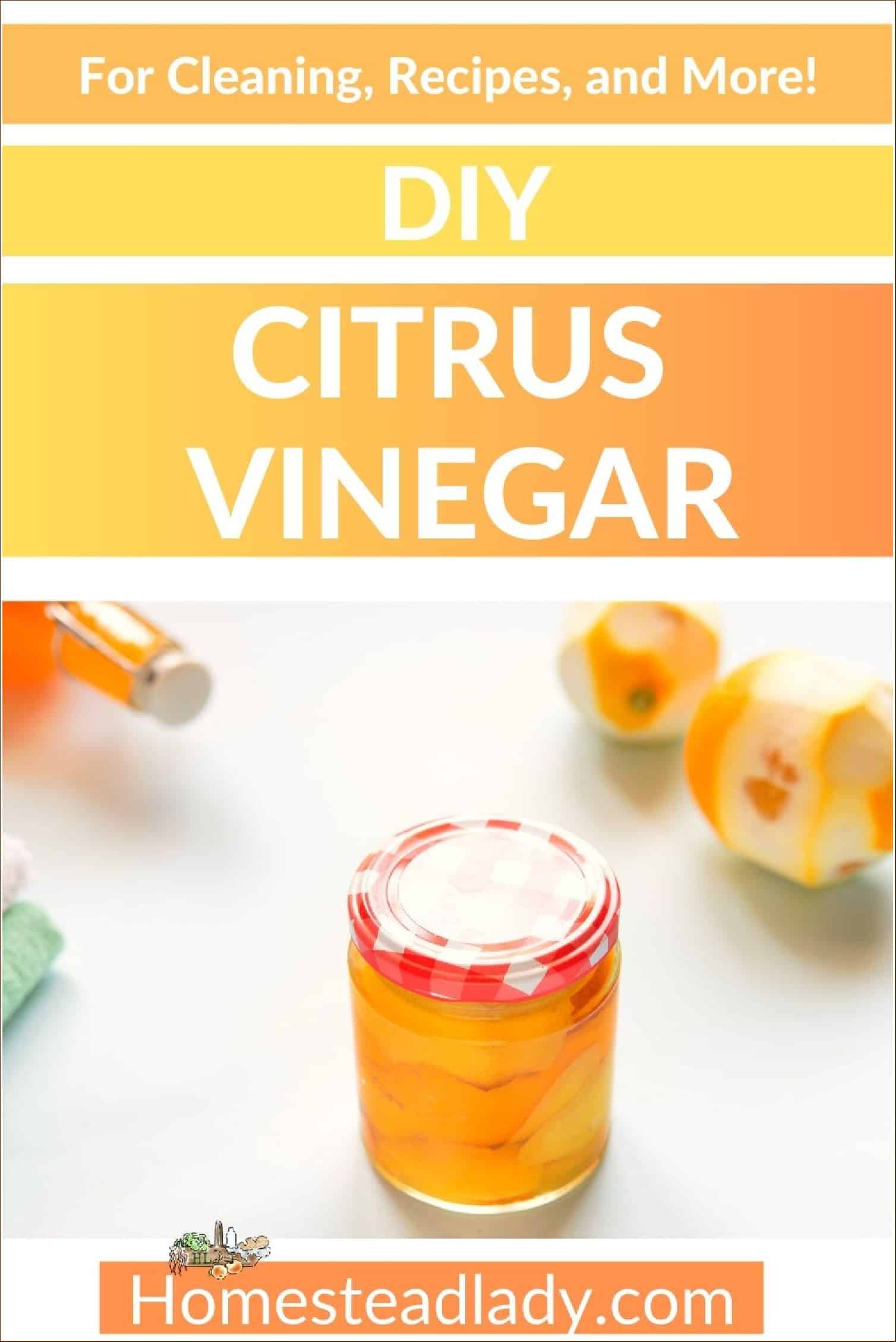citrus peels in a jar of vinegar