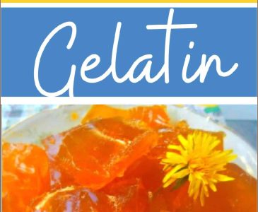 dandelion gelatin on a plate with a spoon