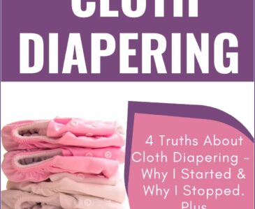 cloth diapers in a stack