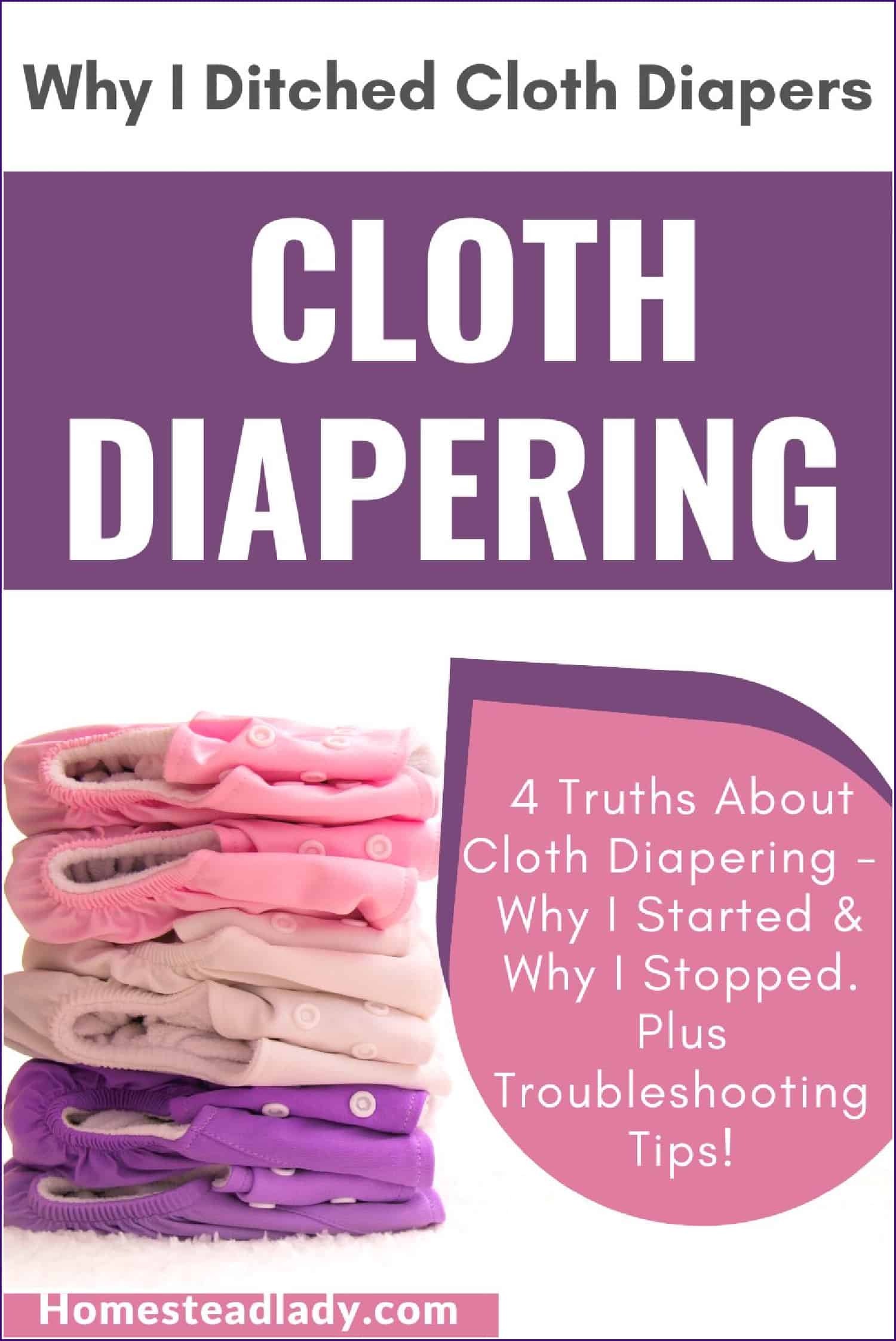 cloth diapers in a stack