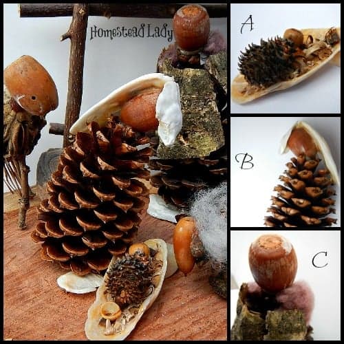 Make Your Own Nativity Sets l Use organic materials to craft a natural nativity l Homestead Lady (.com)