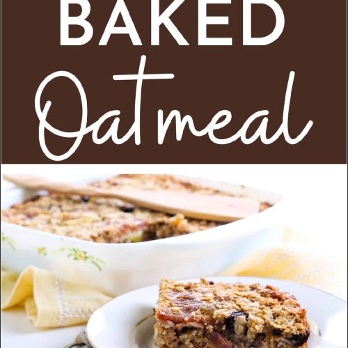tropical baked oatmeal in a dish