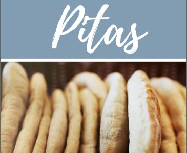 sourdough pitas lined up