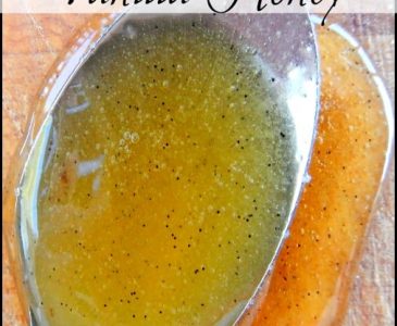 spoon of vanilla honey