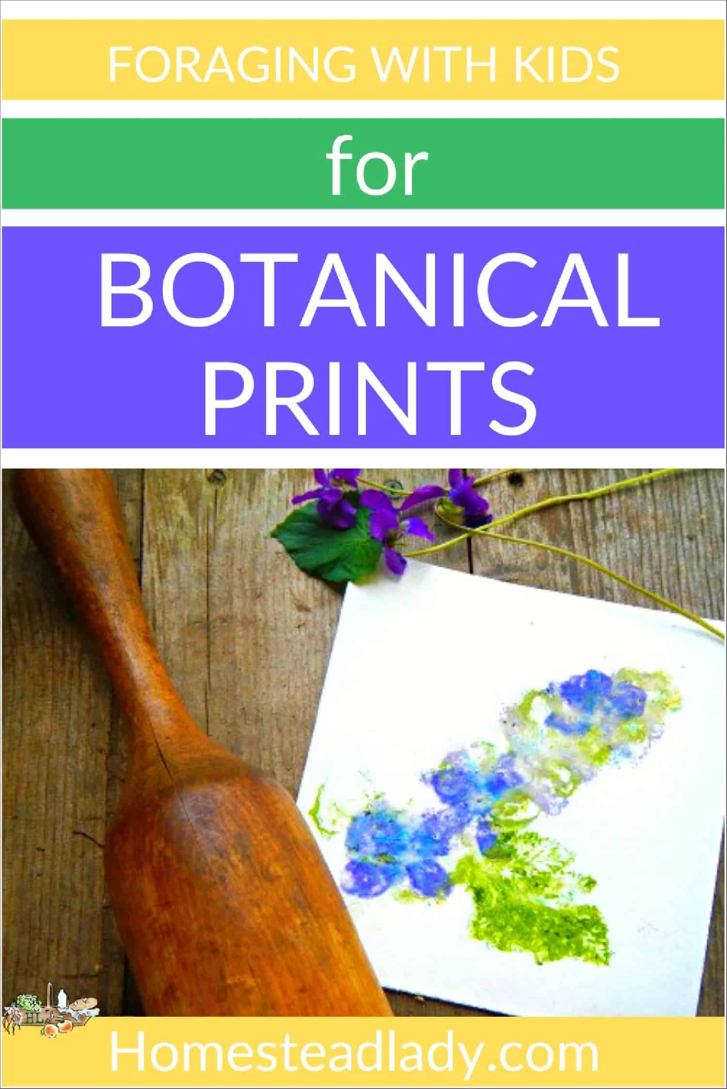 pounded flower card with violets