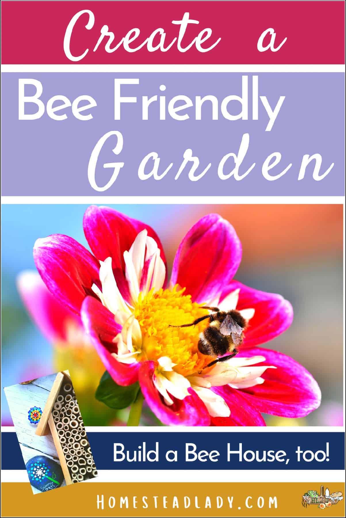 bee on a flower in a garden