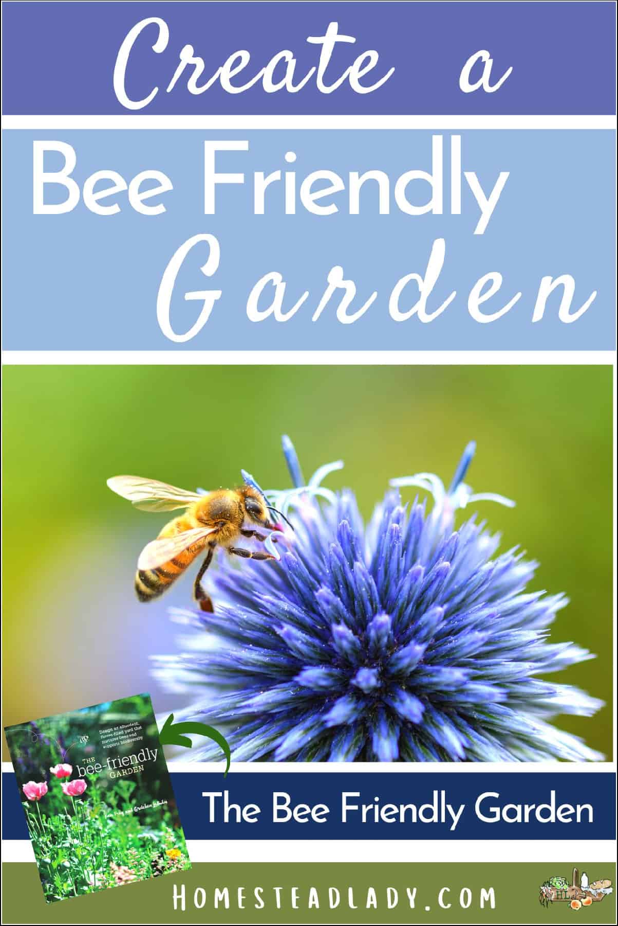 bee on a flower in a garden
