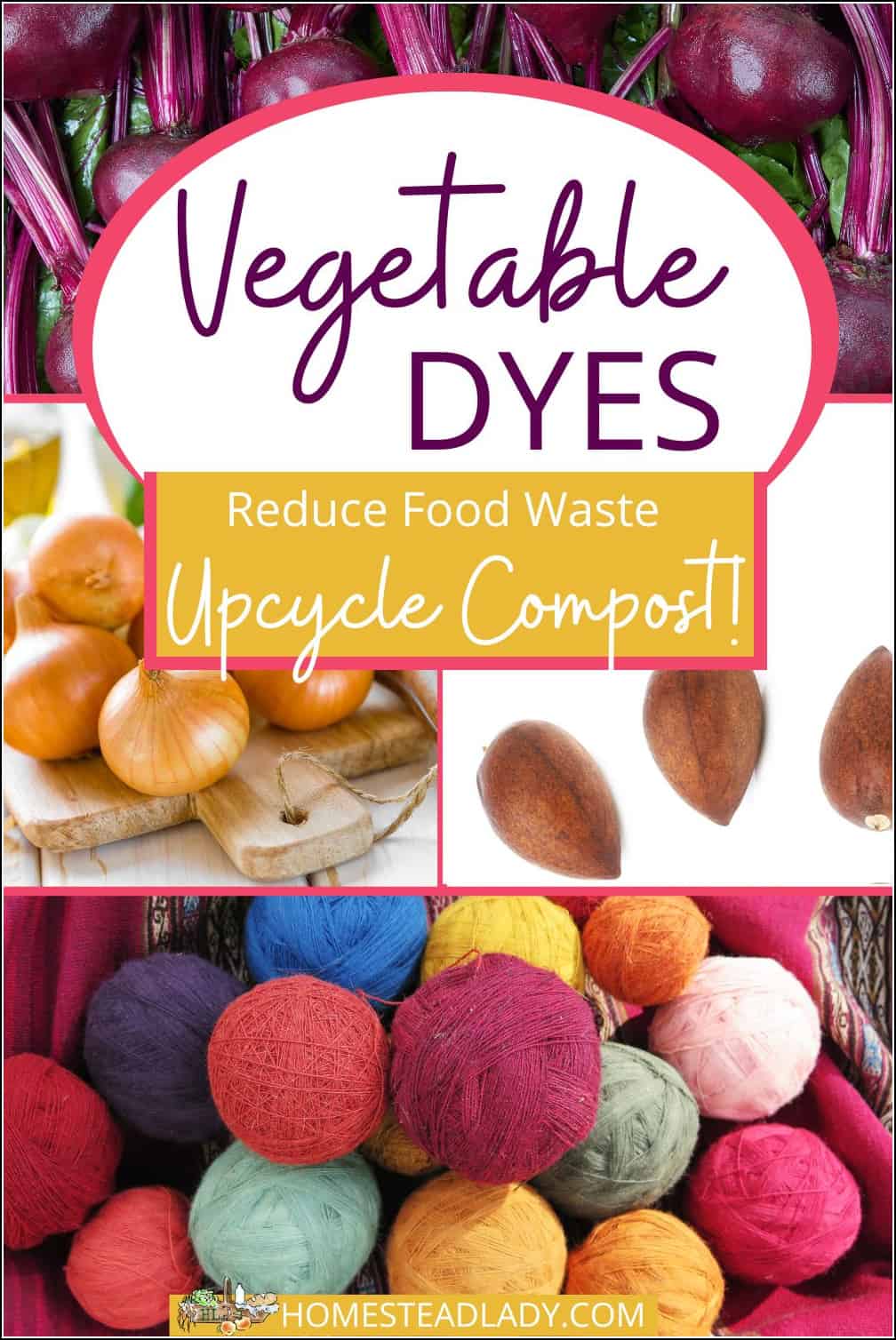 avocado pits, beets, onions, naturally dyed yarn