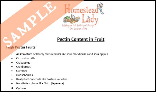 Pectin Content in Most Fruits l Homestead Lady.com