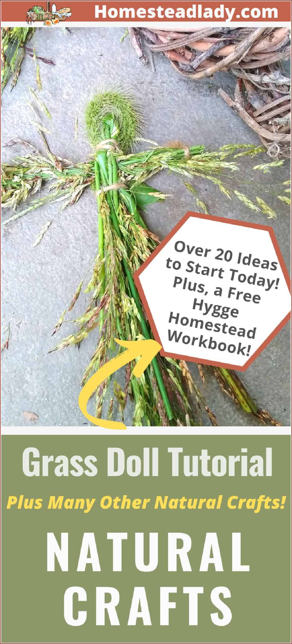 natural grass doll craft