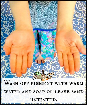 Homemade Natural Moon Sand Recipe l Wash oxide pigment with soap and water l Homestead Lady.com
