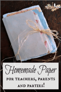 Homemade Paper l Step by step instructions for teachers, students, parents and parties l Homestead Lady.com