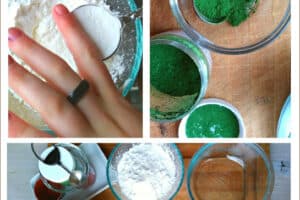 natural moon sand ingredients on a table
