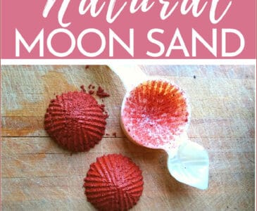 natural moon sand on a table