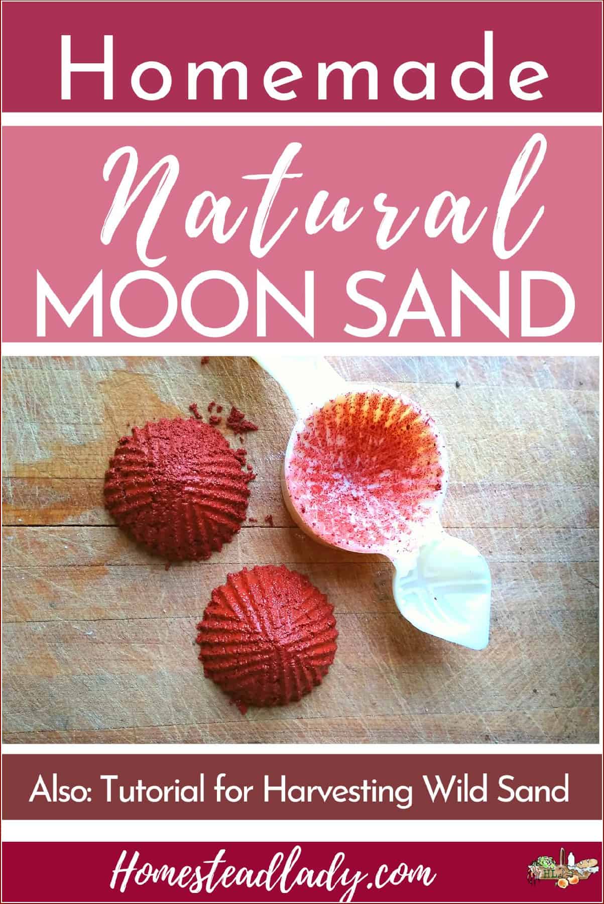 natural moon sand on a table