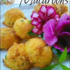 macaroons with herbs and flowers