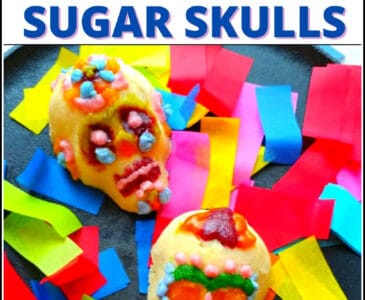 Decorated sugar skulls