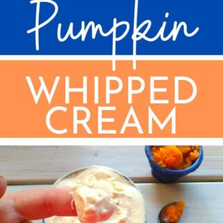 cinnamon pumpkin whipped cream in a dish on a table