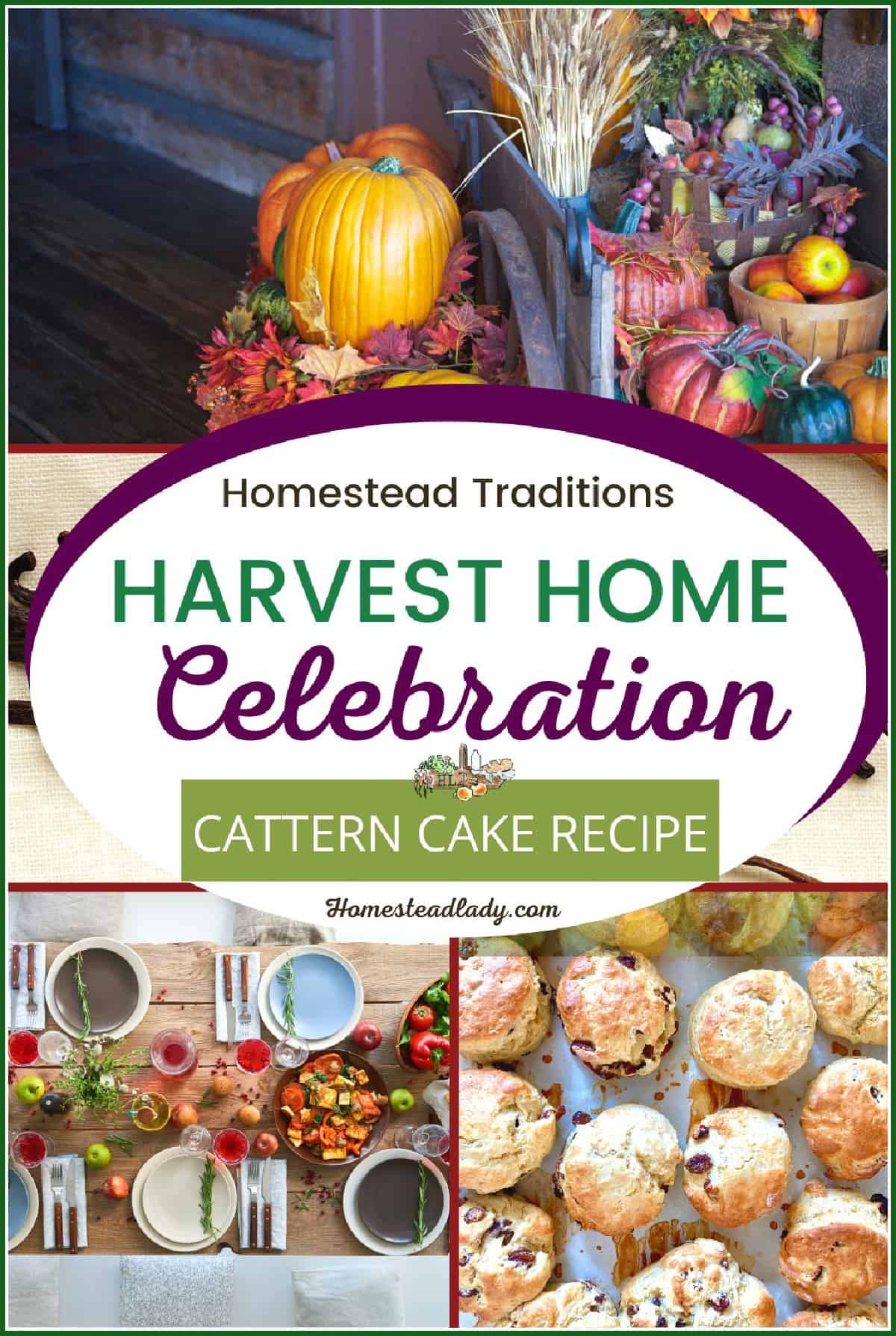 harvest scenes and cattern cakes
