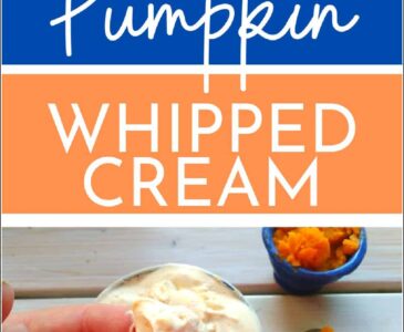 cinnamon pumpkin whipped cream in a dish on a table