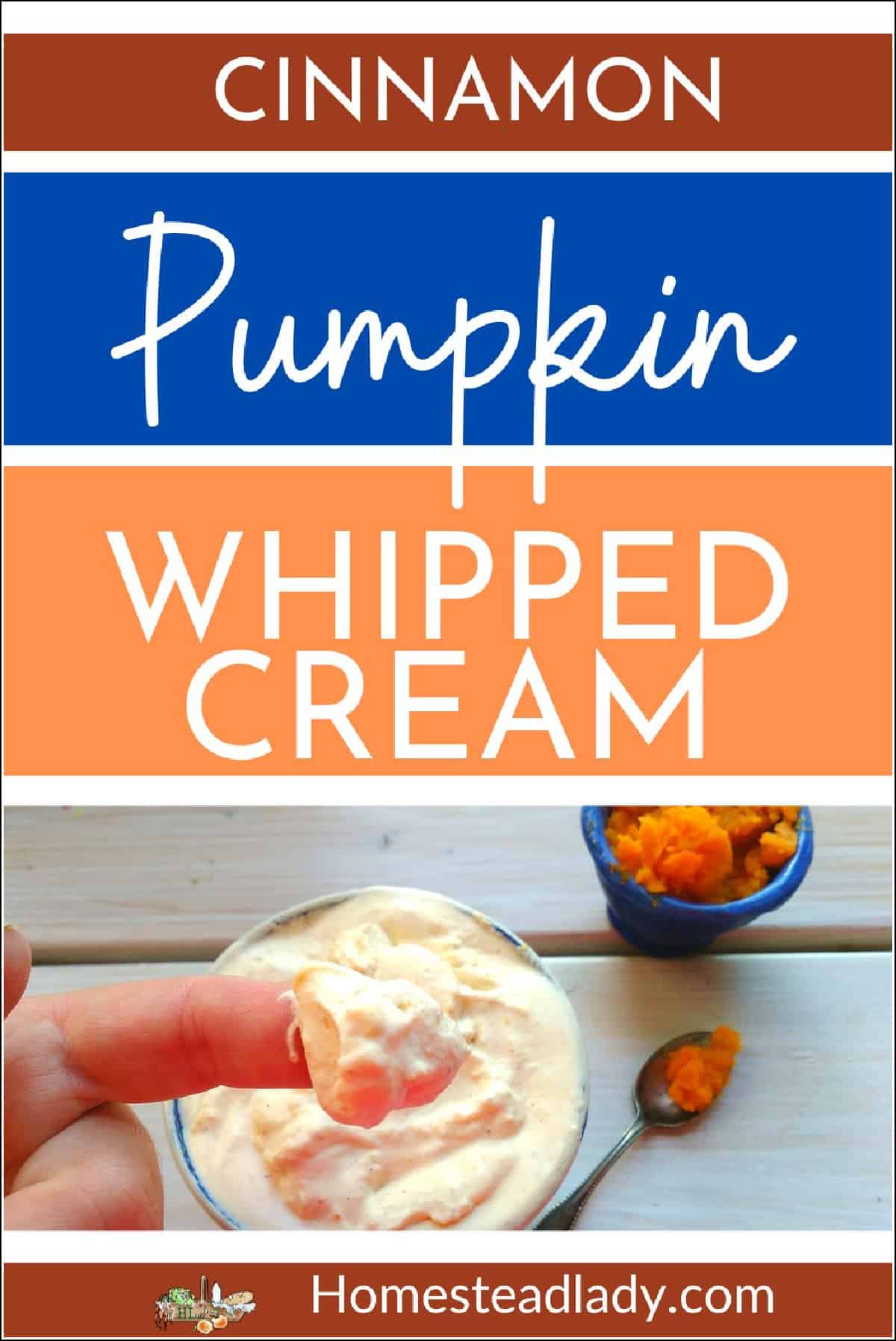 cinnamon pumpkin whipped cream in a dish on a table