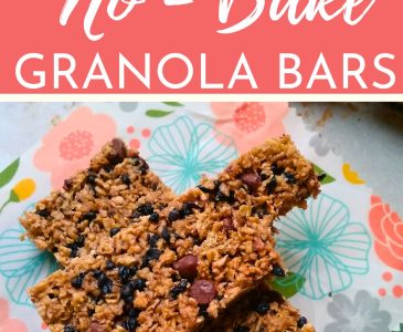 elderberry no bake granola bars on beeswax wrap