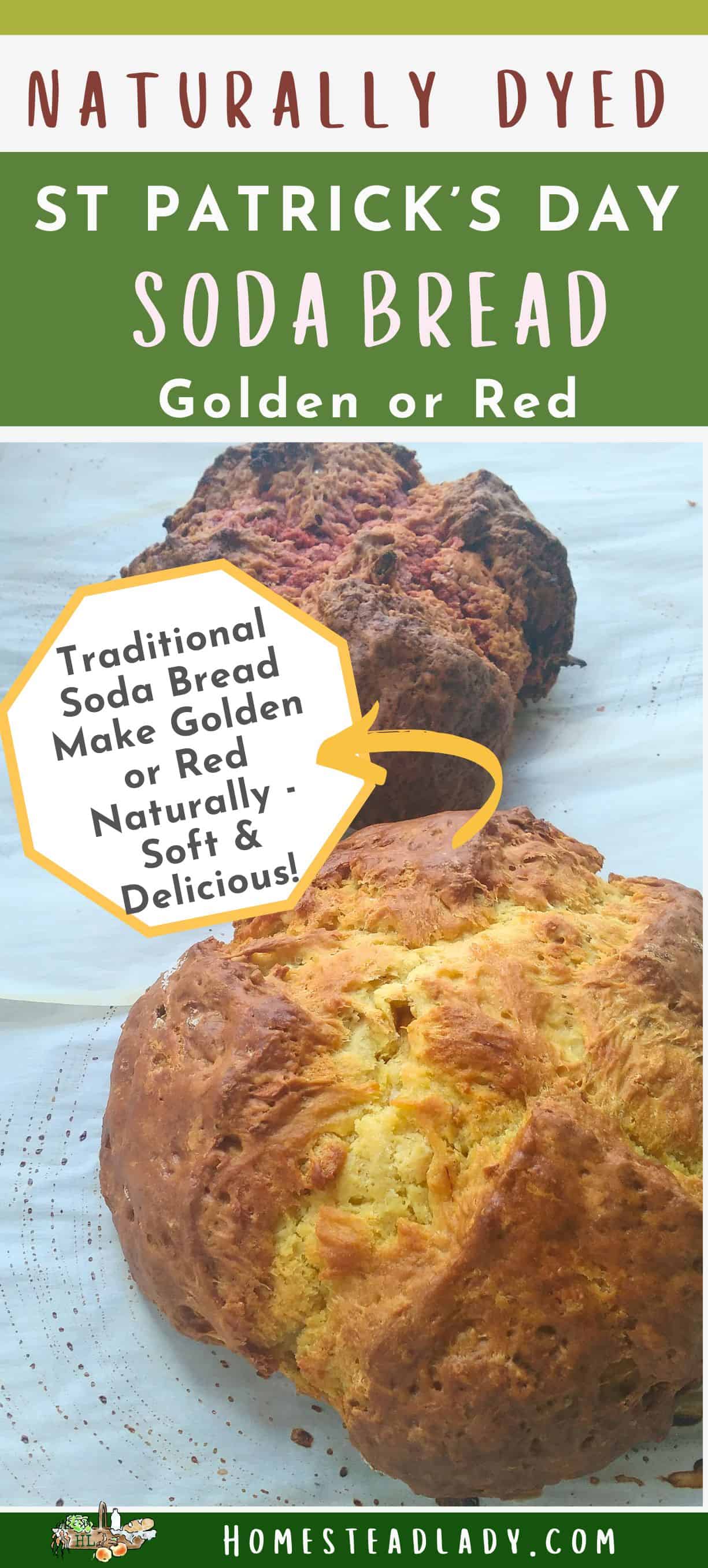 golden Irish soda bread loaves on a table