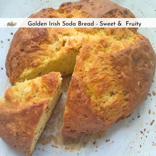 ingredients of golden Irish soda bread, collage