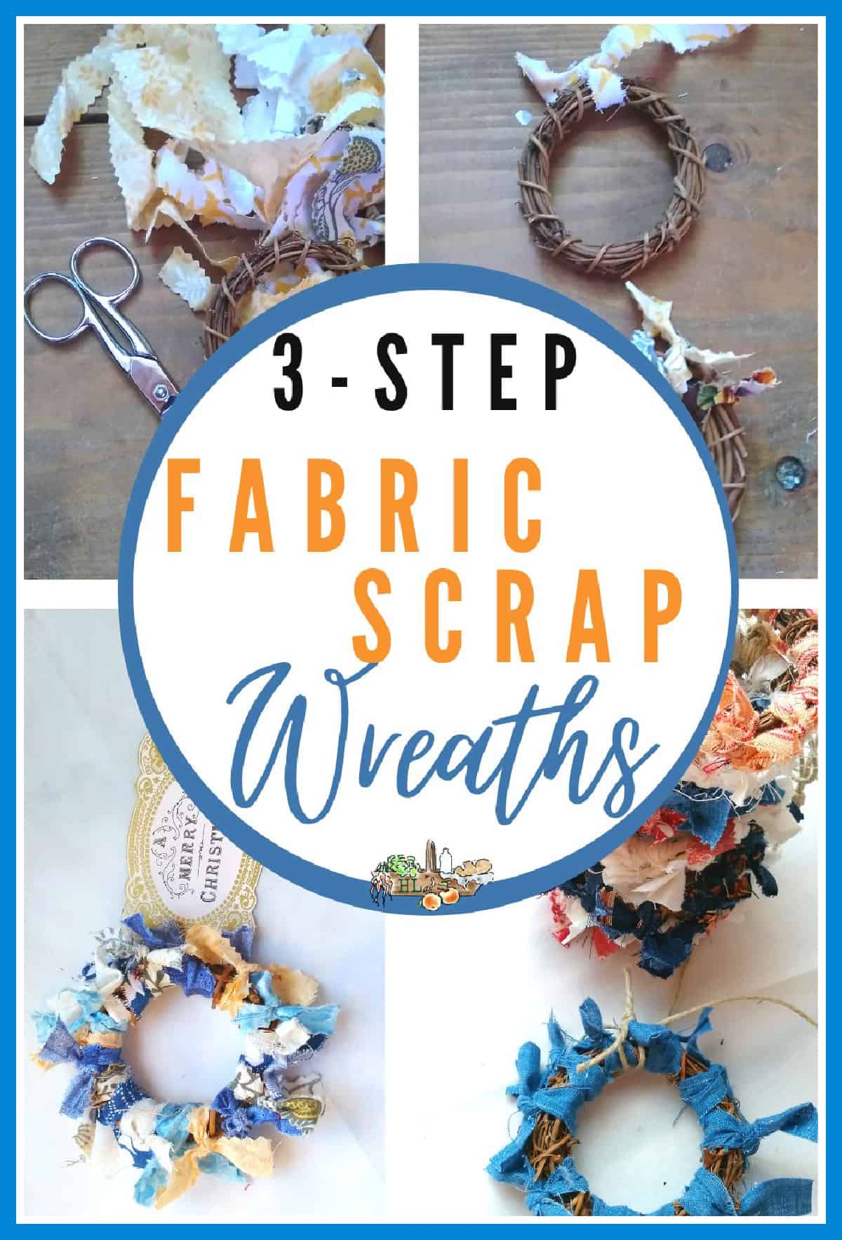 fabric scraps and wreaths