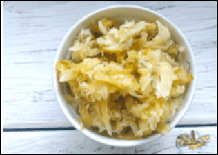 bowl of dill pickle sauerkraut