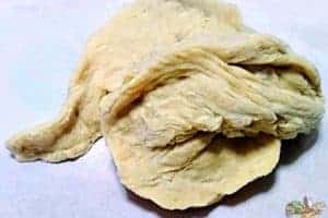 dragon bread dough being formed