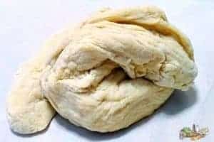 dragon bread dough being shaped