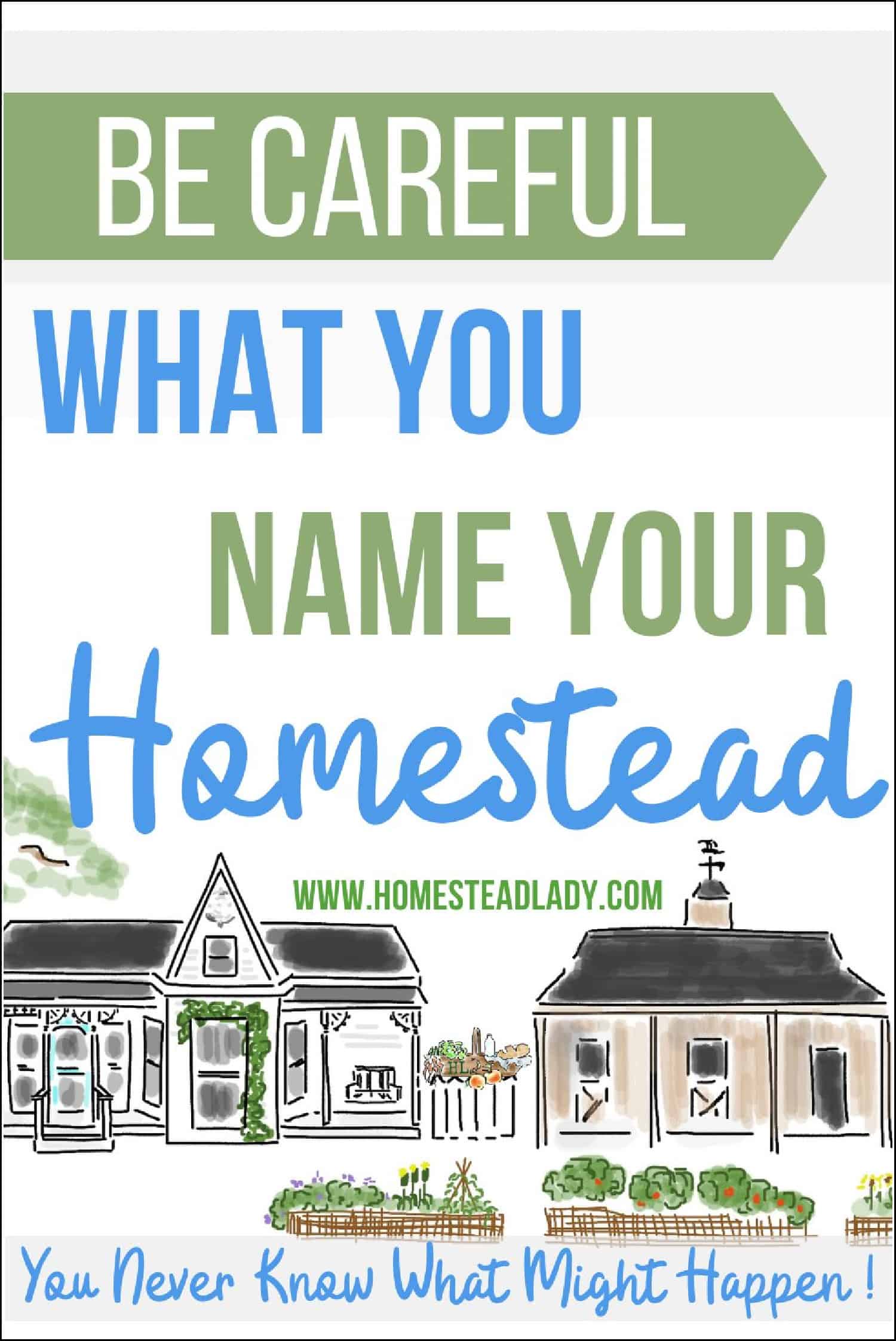 drawing of a Victorian barn and home, decorative