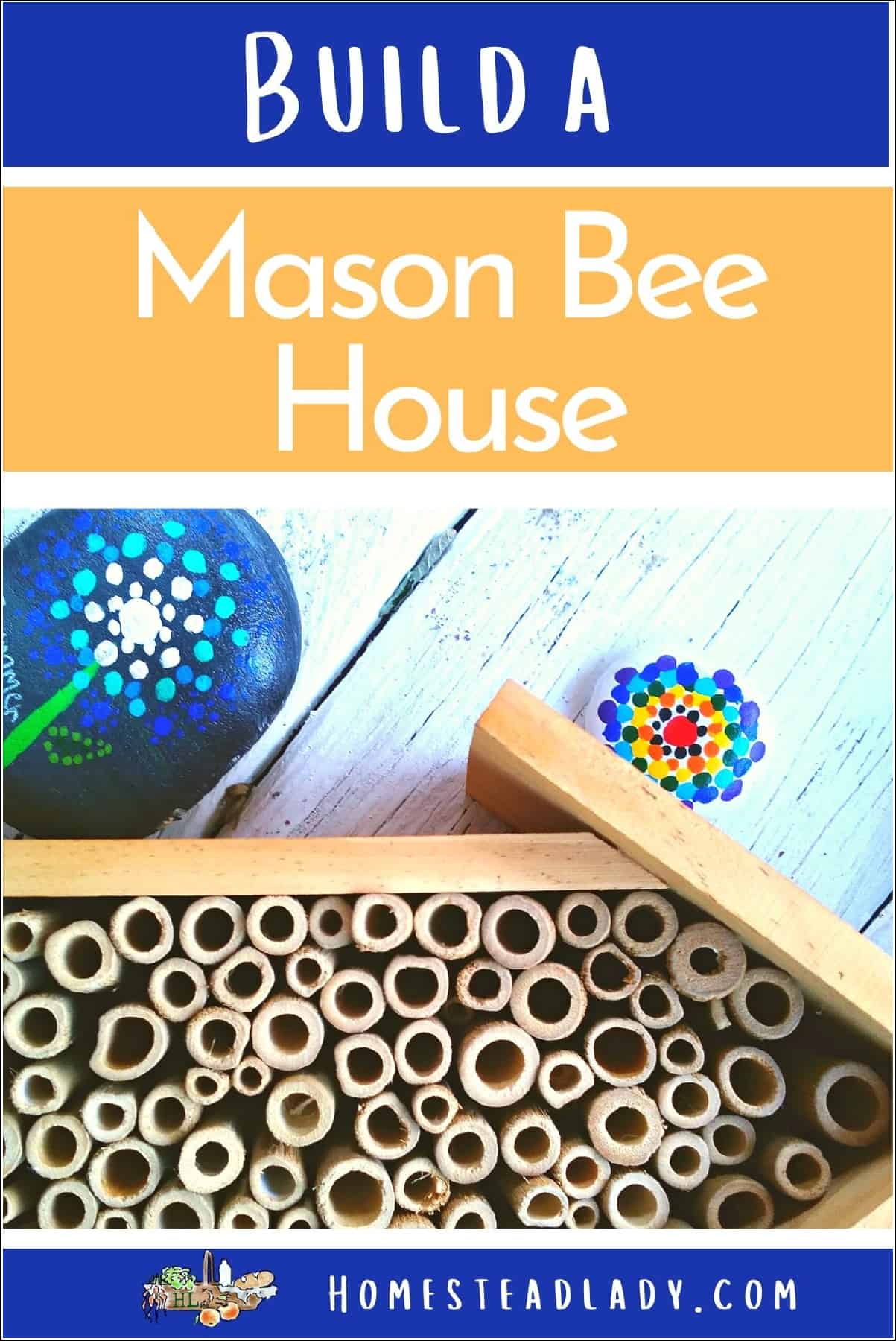 mason bee house on a table