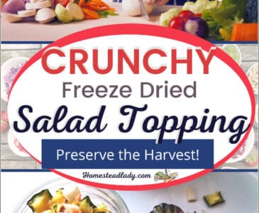 person cutting vegetables, freeze dried chopped vegetables in a cup