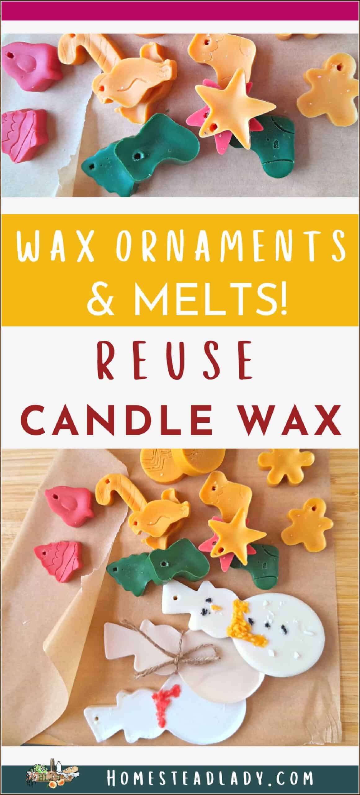 wax ornaments and candle melts on a table