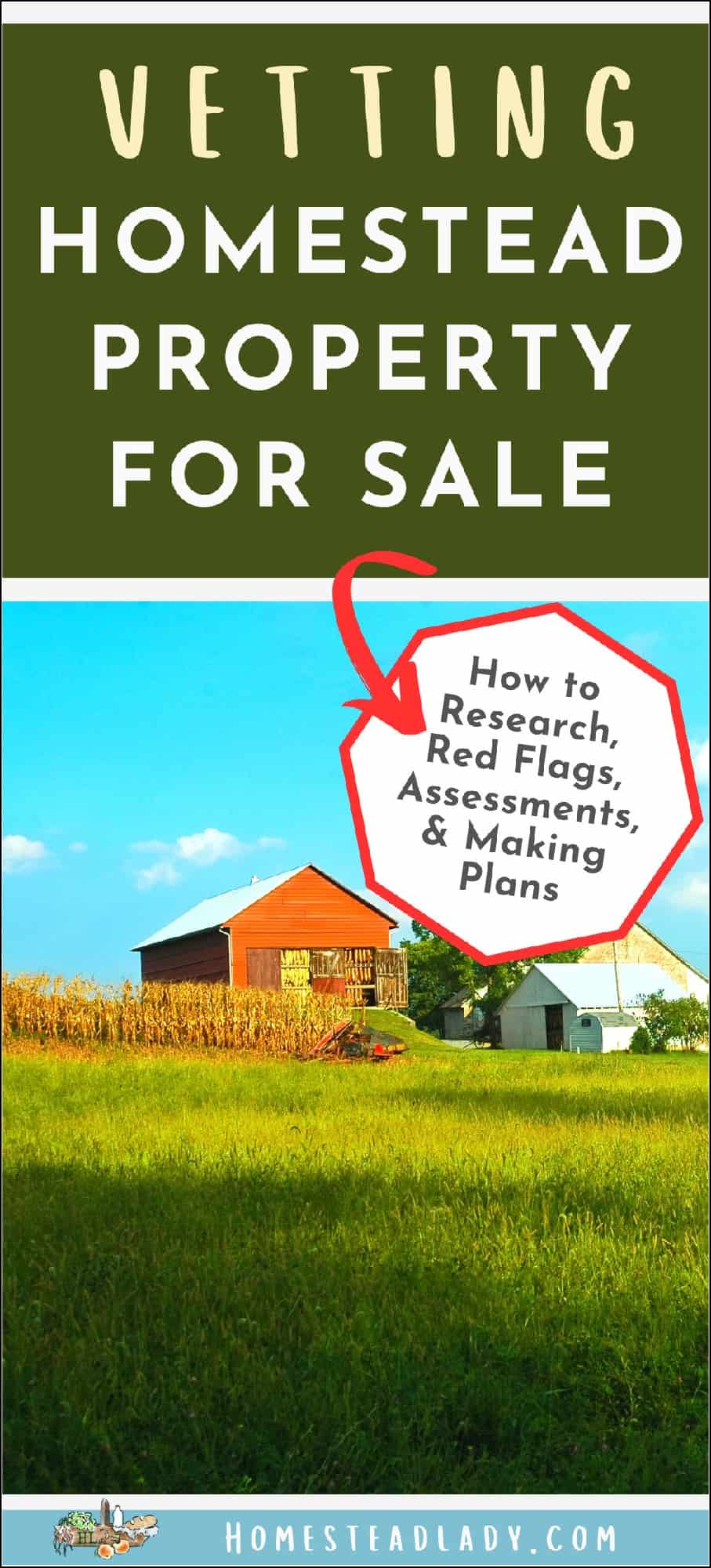 red barn, blue sky on homestead property