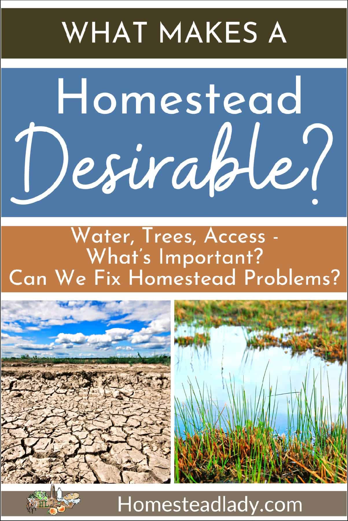 homestead with dry land, homestead with wet land