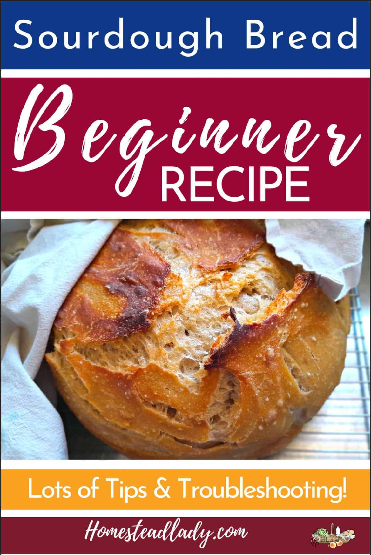 sourdough bread on a cooling rack